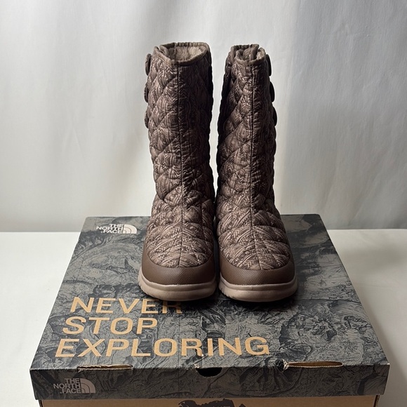 The North Face Brown Quilted Winter Boots - Picture 3 of 15